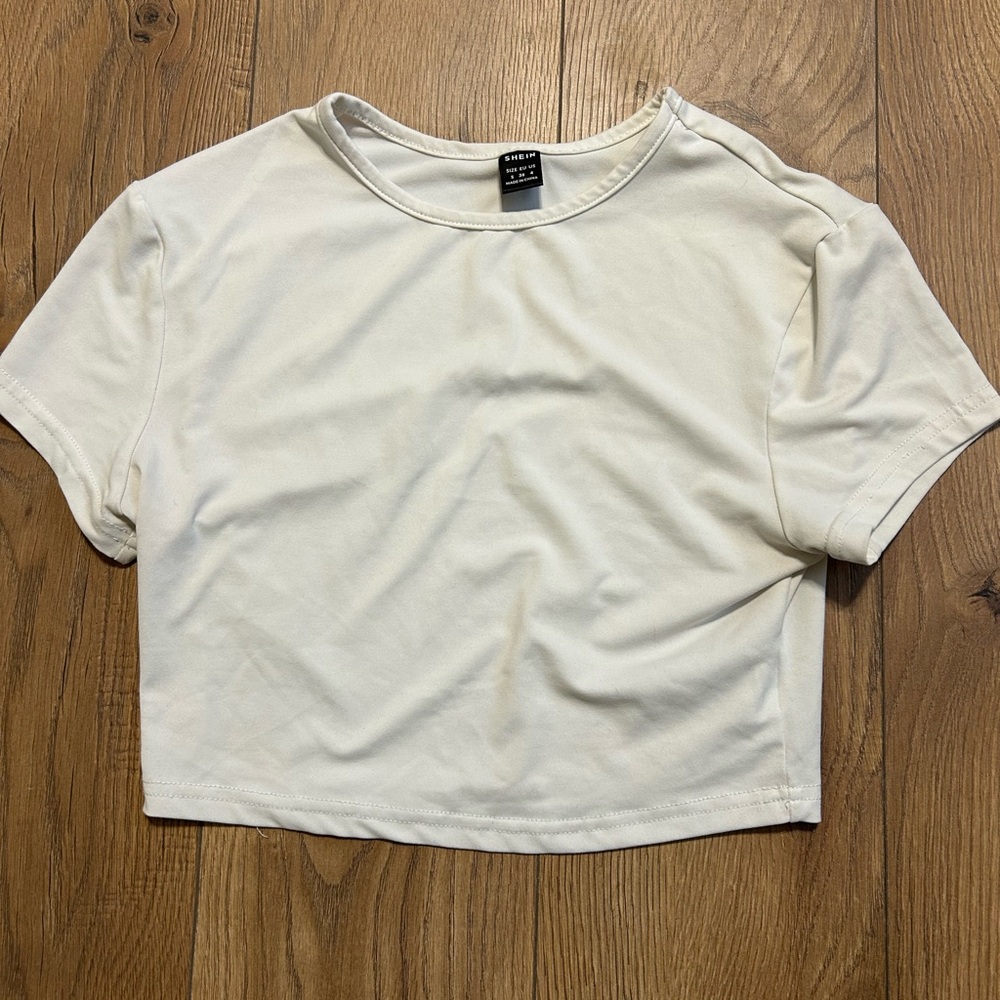 SHEIN Cream Crop Top